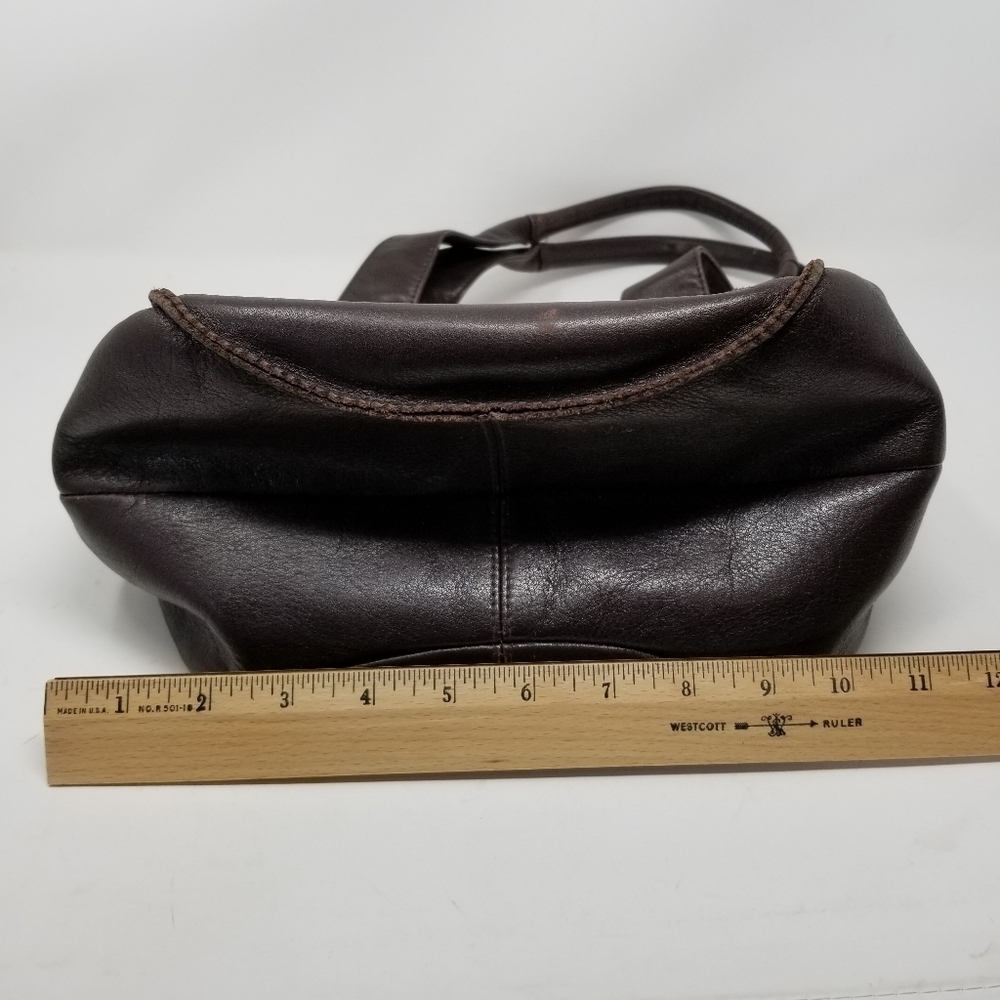 Wilsons Leather Shoulder Bag Magnetic Snap Closure Double Strap Brown Soft - Picture 15 of 16